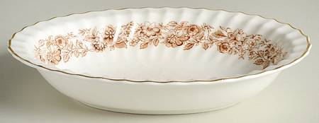 Mayfair Brown 10" Oval Vegetable Bowl