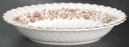 Mayfair Brown 10" Oval Vegetable Bowl