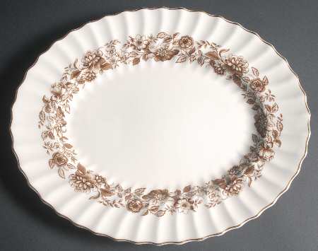 Mayfair Brown 15" Oval Serving Platter
