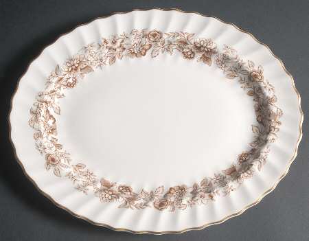 Mayfair Brown 13" Oval Serving Platter