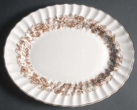 Mayfair Brown 12" Oval Serving Platter