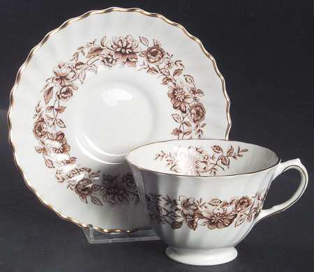 Mayfair Brown Footed Cup & Saucer Set
