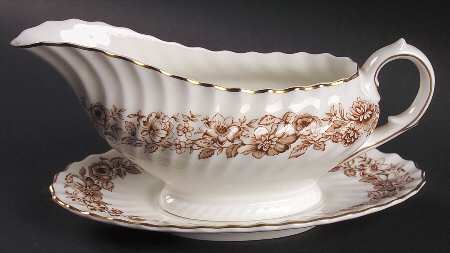 Mayfair Brown Gravy Boat & Underplate