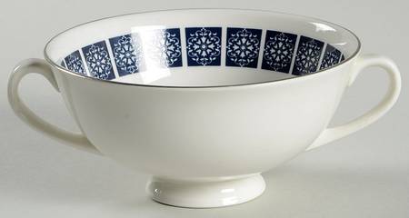 Medallion Footed Cream Soup Bowl