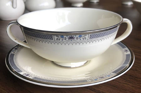 Melissa Footed Cream Soup Bowl & Saucer Set