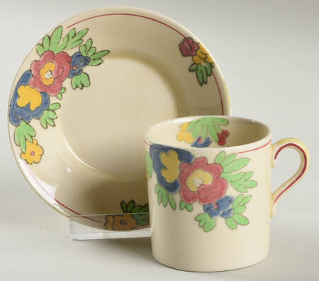 Minden Flat Demitasse Cup & Saucer Set
