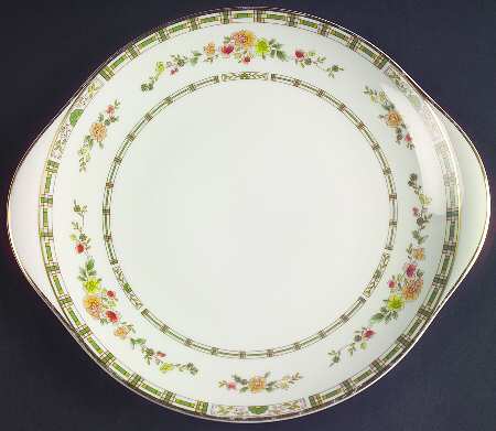 Mosaic Garden Handled Cake Plate