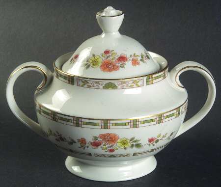 Mosaic Garden Sugar Bowl & Lid