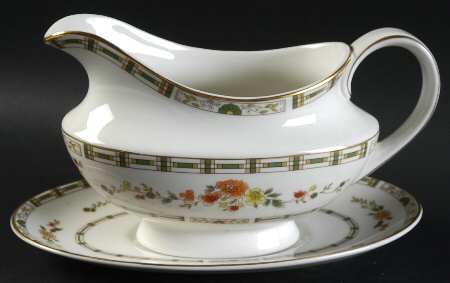 Mosaic Garden Gravy Boat & Underplate