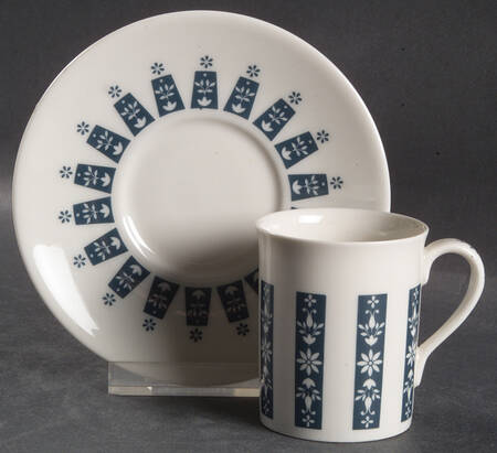 Moonstone Flat Demitasse Cup & Saucer Set