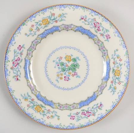 Morella Blue (H2878, Dark Cream Background) Salad Plate