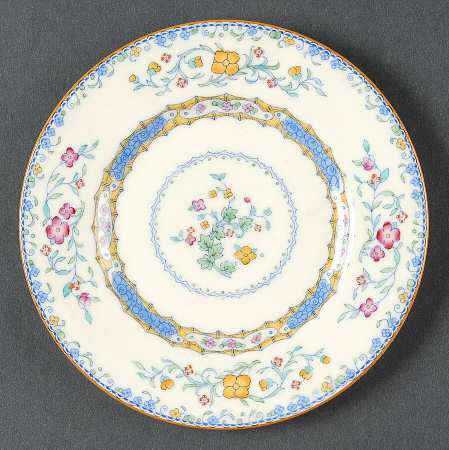 Morella Blue (H2878, Dark Cream Background) Bread & Butter Plate