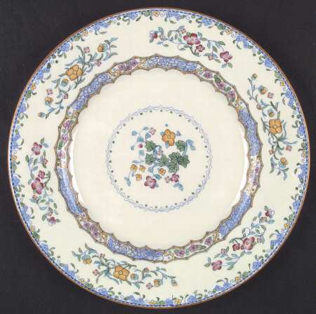 Morella Blue (H2878, Dark Cream Background) by Royal Doulton
