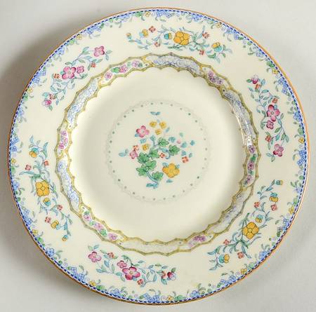 Morella Blue (H2474, Light Cream Background) Salad Plate