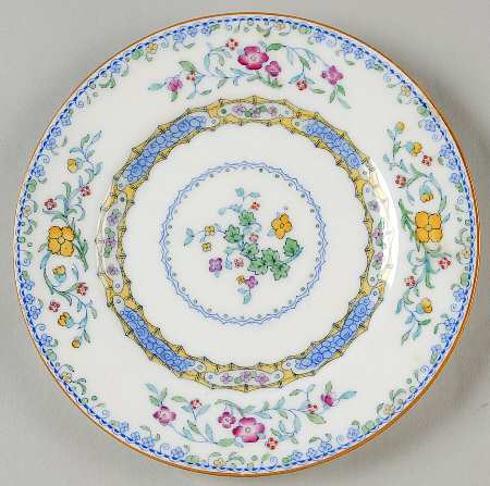 Morella Blue (H2474, Light Cream Background) Bread & Butter Plate
