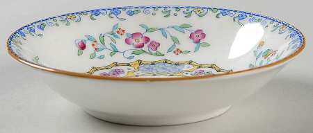 Morella Blue (H2474, Light Cream Background) Fruit/Dessert (Sauce) Bowl