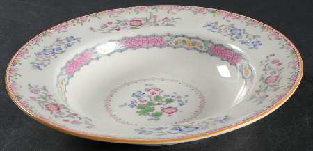 Morella Pink Rim Soup Bowl