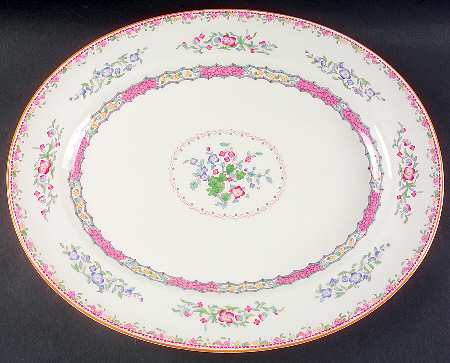 Morella Pink 17" Oval Serving Platter