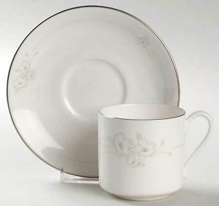 Mystique Flat Demitasse Cup & Saucer Set