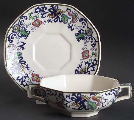 Nankin Flat Cream Soup Bowl & Saucer Set