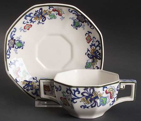 Nankin Flat Bouillon Cup & Saucer