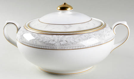 Naples (Gold Trim) Round Covered Vegetable