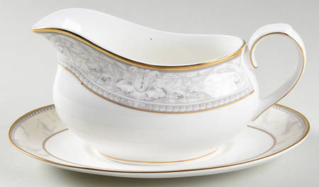 Naples (Gold Trim) Gravy Boat & Underplate