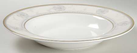 Naples (Gold Trim) Large Rim Soup Bowl