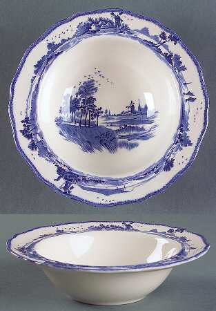 Norfolk Blue (D6294, Scalloped) Rim Cereal Bowl