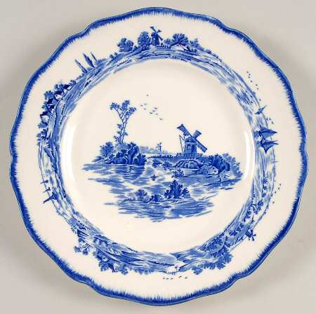 Norfolk Blue (D6294, Scalloped) Salad Plate