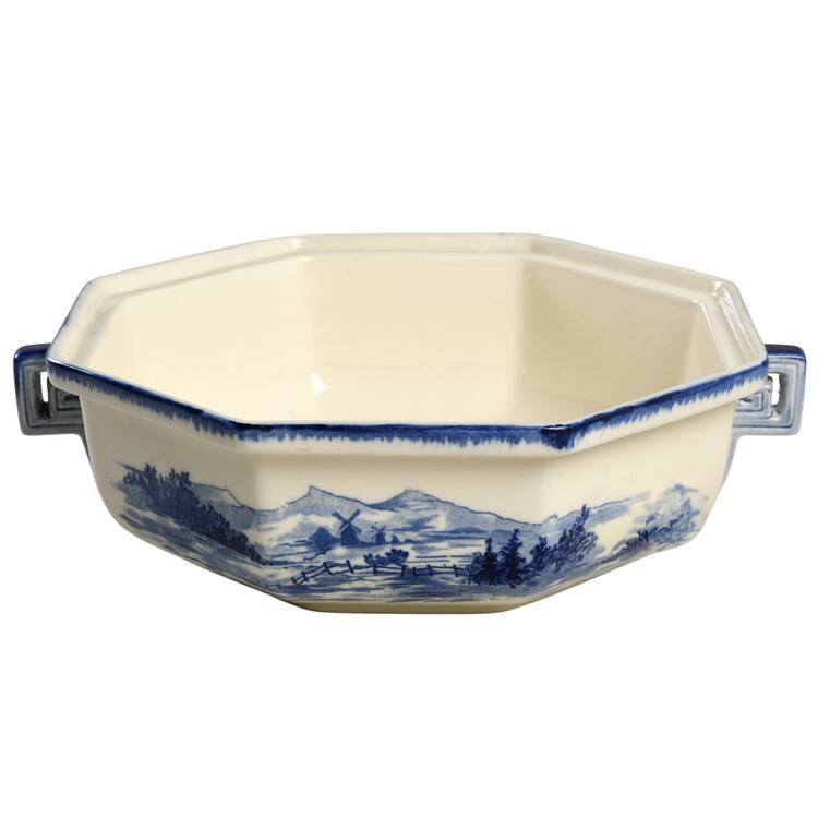 Norfolk Blue (Multisided) Small Round Vegetable No Lid