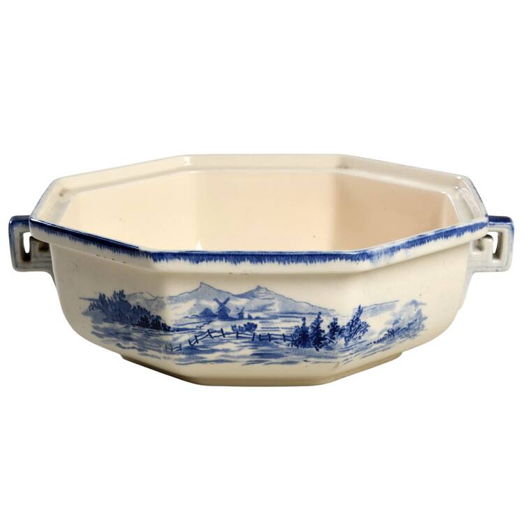 Norfolk Blue (Multisided) Round Vegetable No Lid