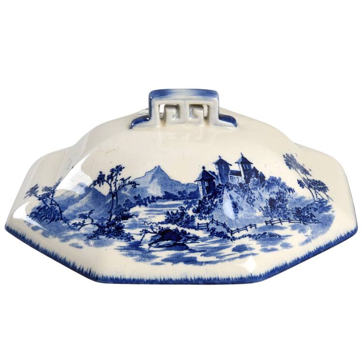 Norfolk Blue (Multisided) Lid for Round Vegetable