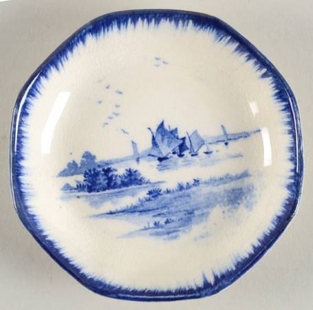 Norfolk Blue (Multisided) Butter Pat