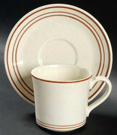 Nutmeg Flat Cup & Saucer Set