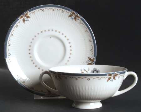 Old Colony Footed Cream Soup Bowl & Saucer Set