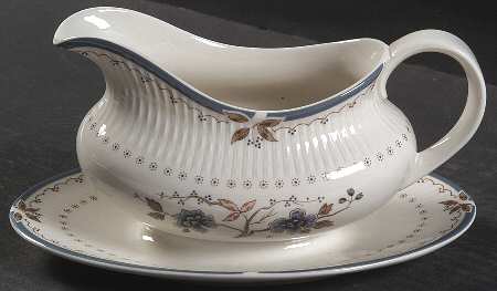 Old Colony Gravy Boat with Attached Underplate