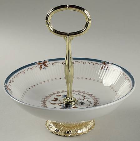 Old Colony 6"-7" Handled Footed Nut Dish HC