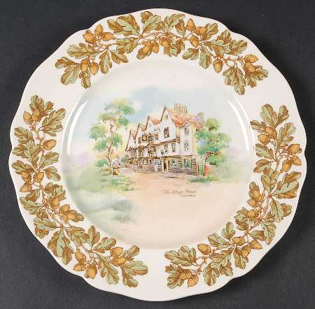 Old English Inns Dinner Plate