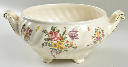Old Leeds Spray Tureen No Lid