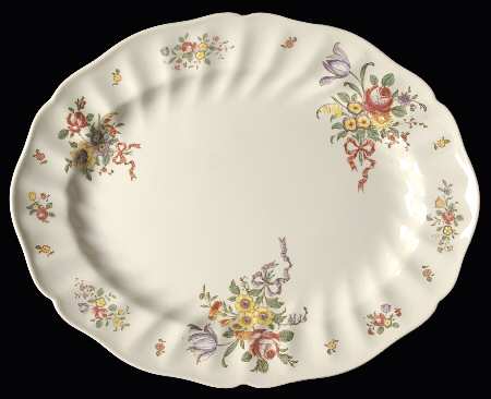 Old Leeds Spray 13" Oval Serving Platter