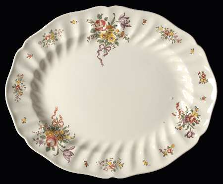 Old Leeds Spray 15" Oval Serving Platter