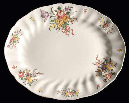 Old Leeds Spray 11" Oval Serving Platter