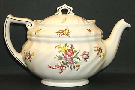 Old Leeds Spray Teapot & Lid