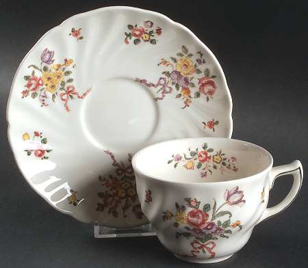Old Leeds Spray Oversized Cup & Saucer Set