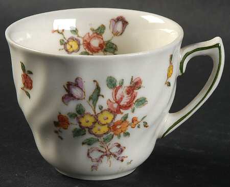 Old Leeds Spray Flat Demitasse Cup