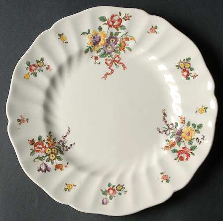 Old Leeds Spray Luncheon Plate