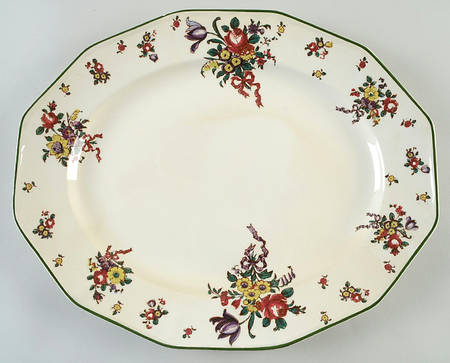 Old Leeds Spray 15" Oval Serving Platter