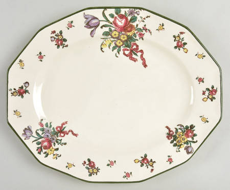 Old Leeds Spray 11" Oval Serving Platter