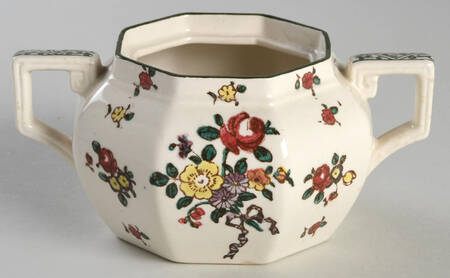 Old Leeds Spray Sugar Bowl No Lid